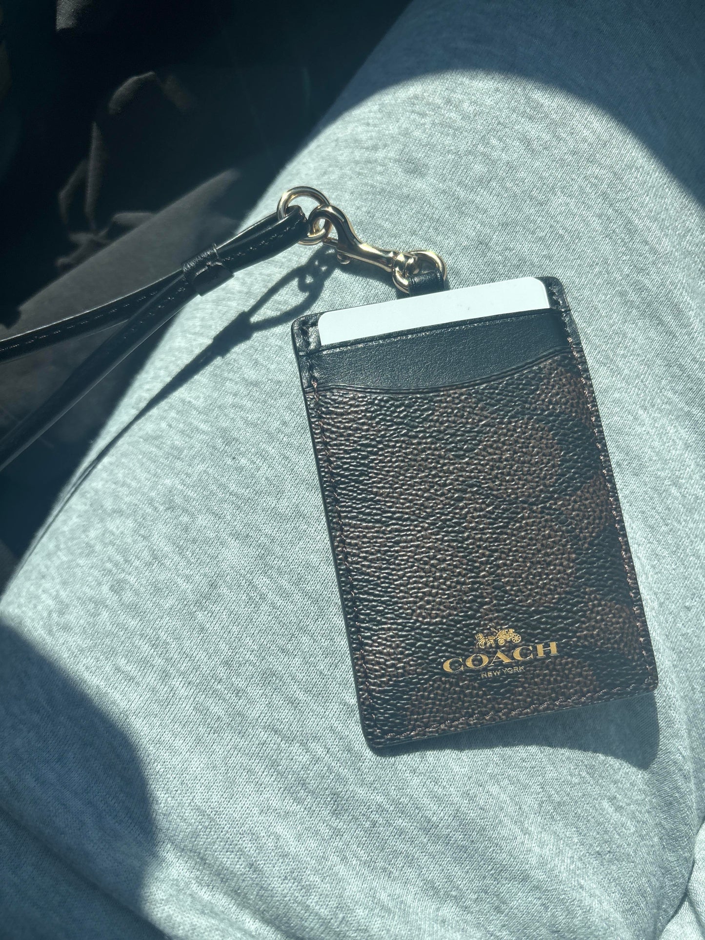 Lanyard COACH - Signature Dark Brown