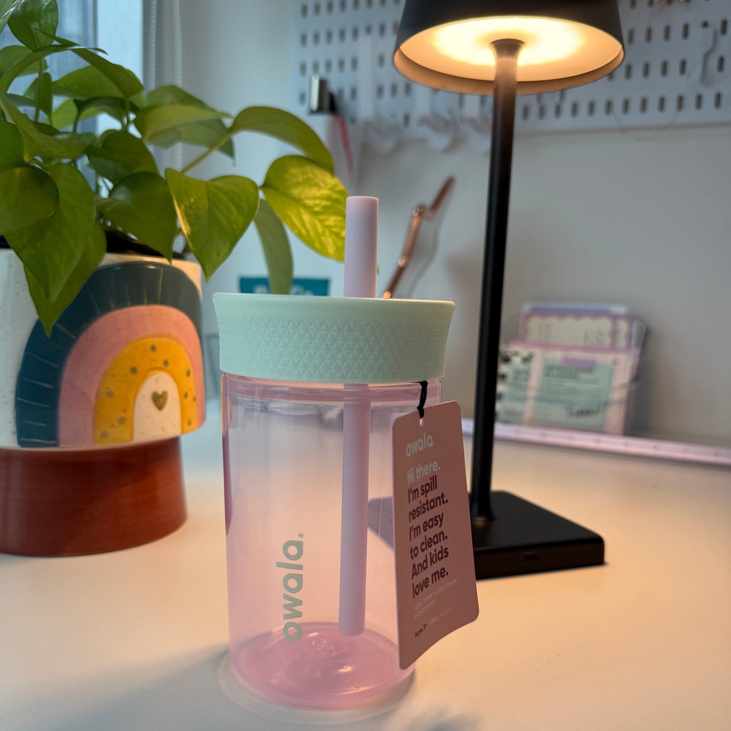 Vaso Owala con popote flexible resistente a derrames - SiSi
