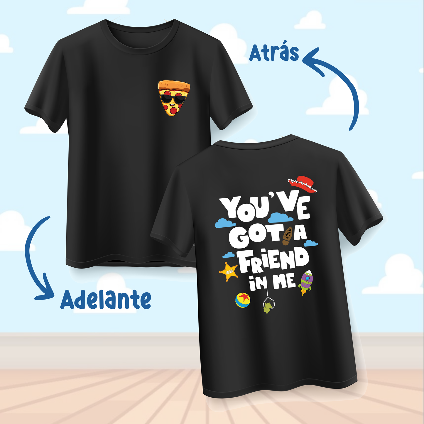 T-Shirt - Pizza with Sunglasses🍕