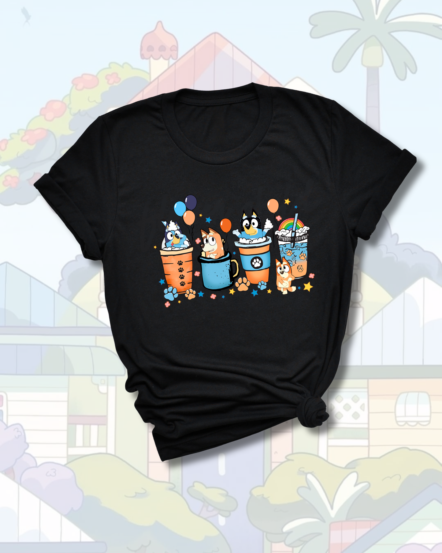 T-Shirt - Coffee Bluey