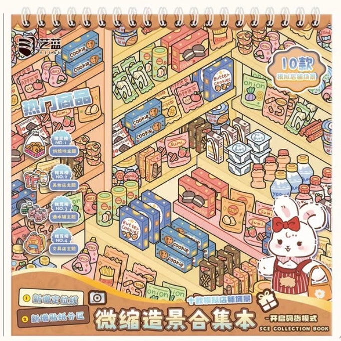 Libro de Stickers de Escenas 3D en Miniatura