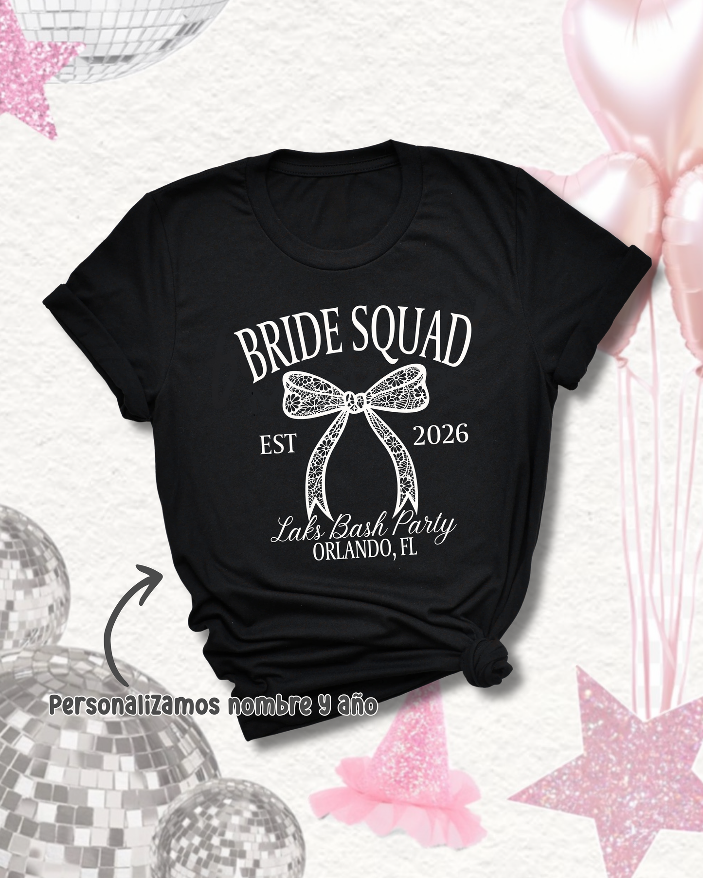 T-Shirt - The Bride Squad Bow