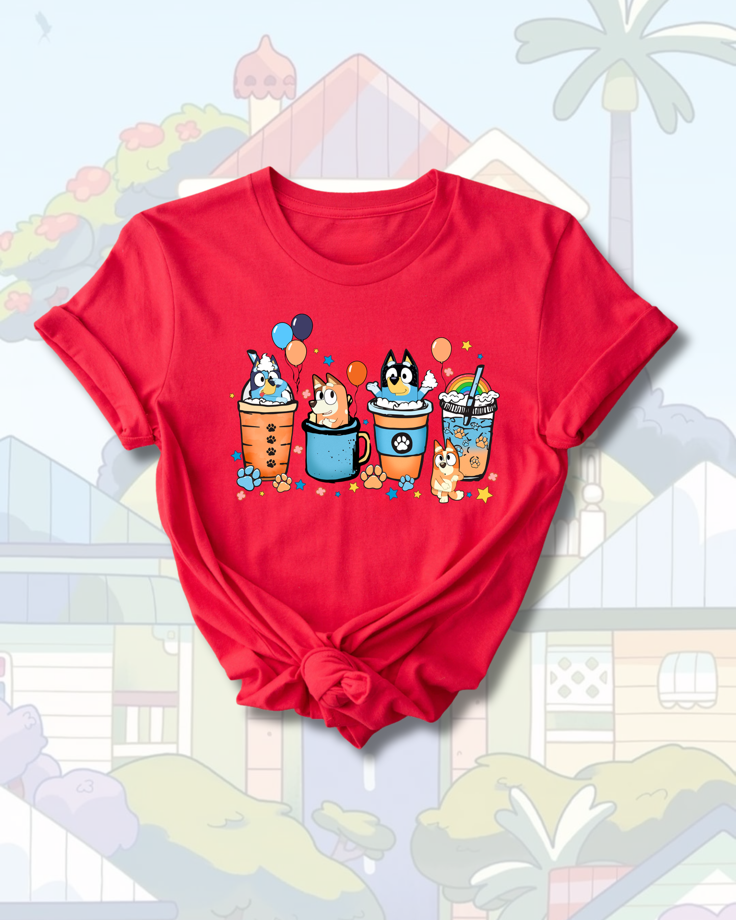 T-Shirt - Coffee Bluey