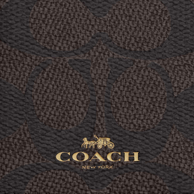 Lanyard COACH - Signature Dark Brown