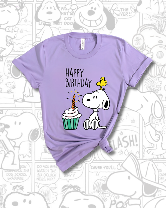 T-Shirt - Happy Birthday Snoopy