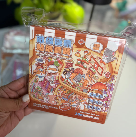 Libro de Stickers de Escenas 3D en Miniatura