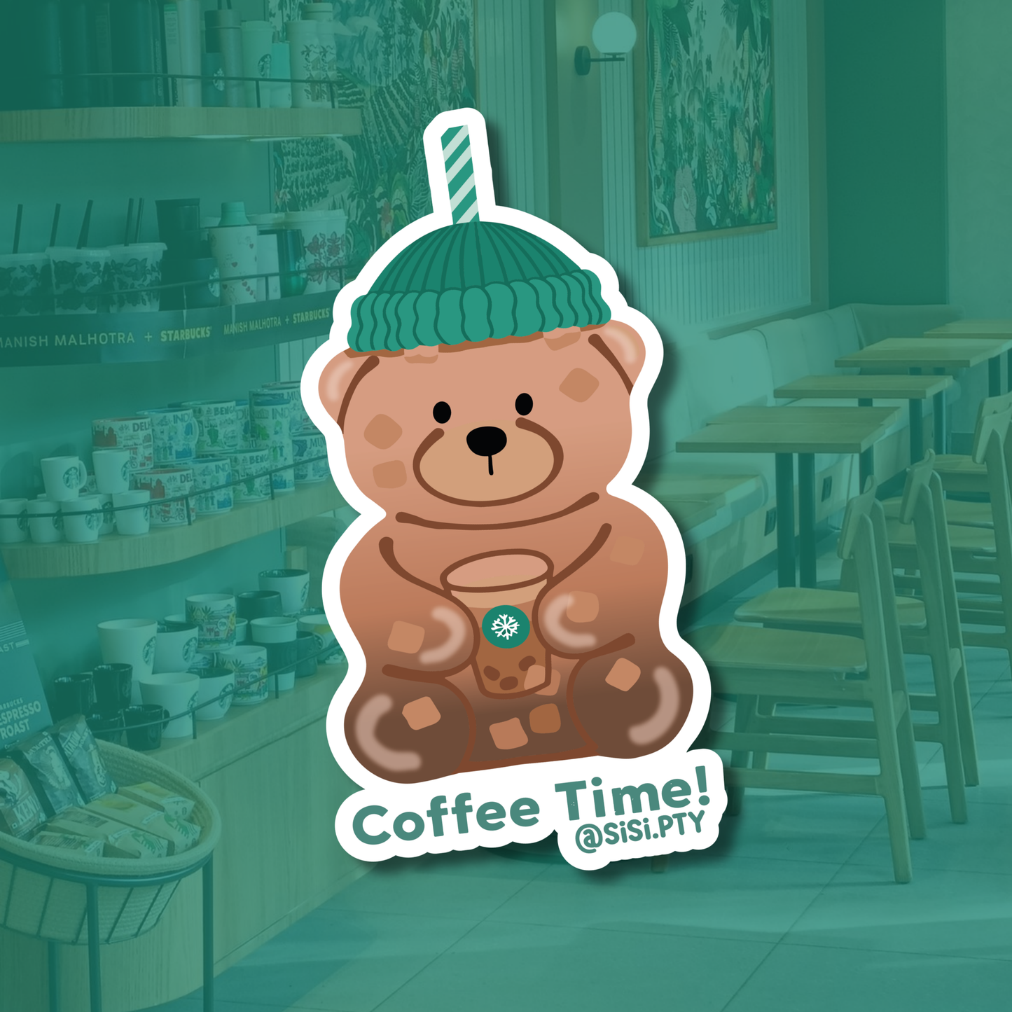 Sticker - Bear Coffee Time🧋✨