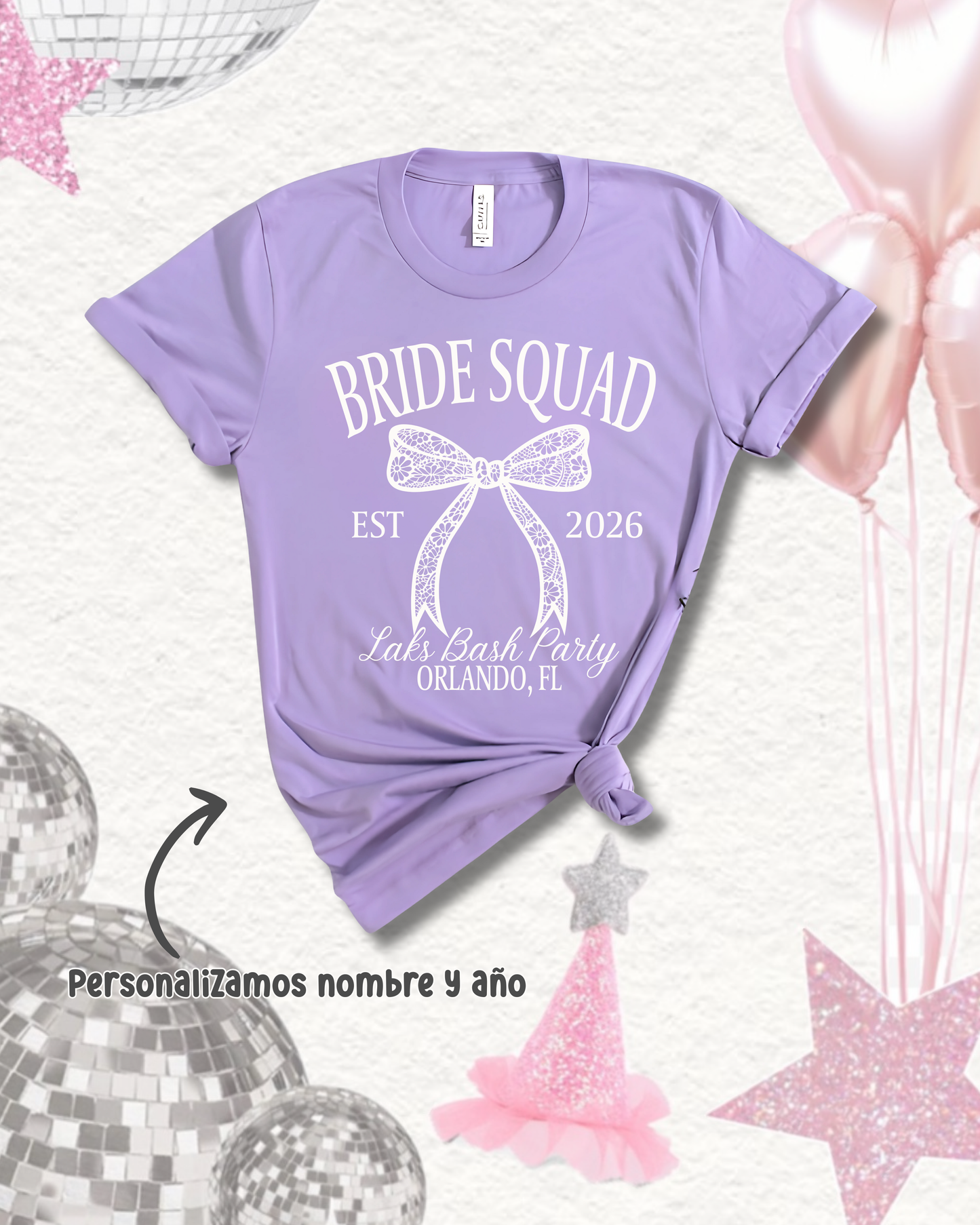 T-Shirt - The Bride Squad Bow